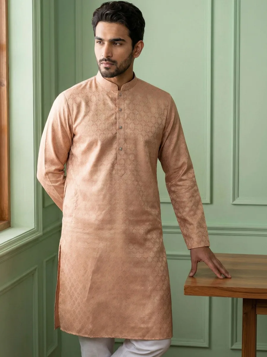 Cotton Jacquard Kurta
