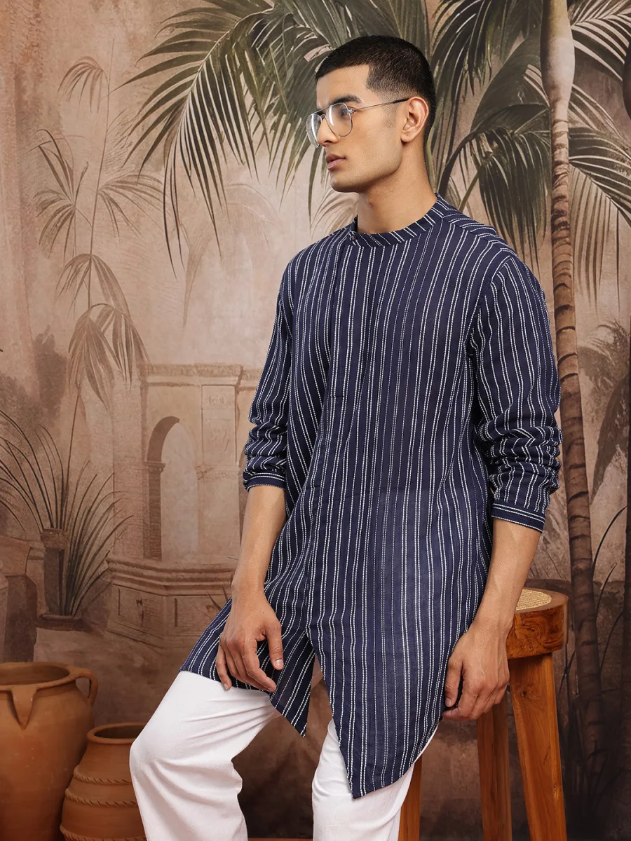 Striped Asymmetric Kurta