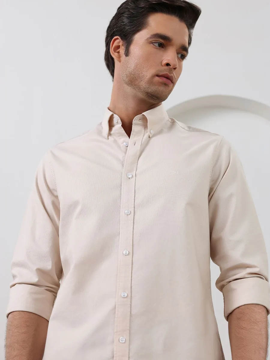 Men Solid Cotton Formal Shirt
