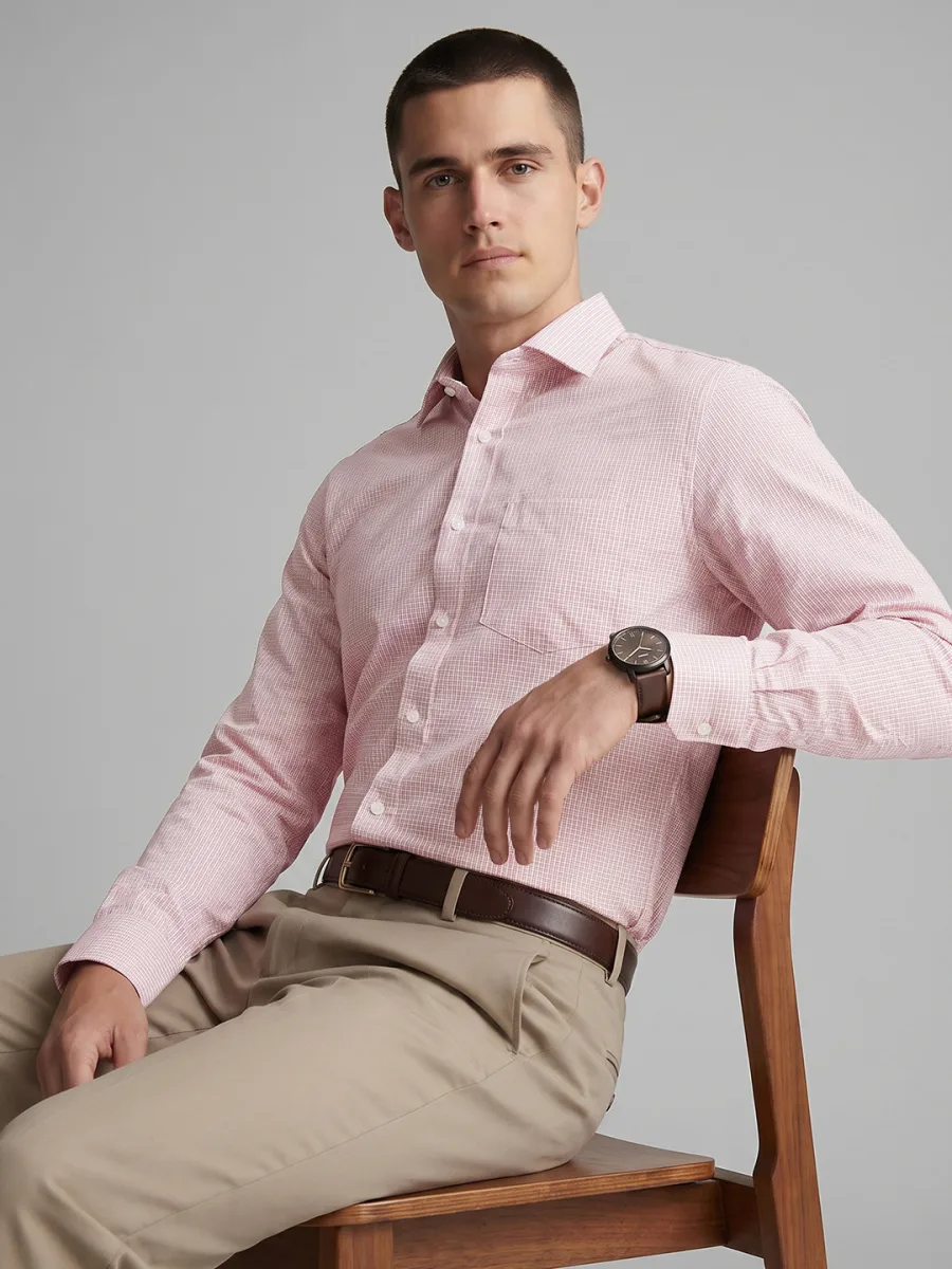 Micro Checked Formal Shirt