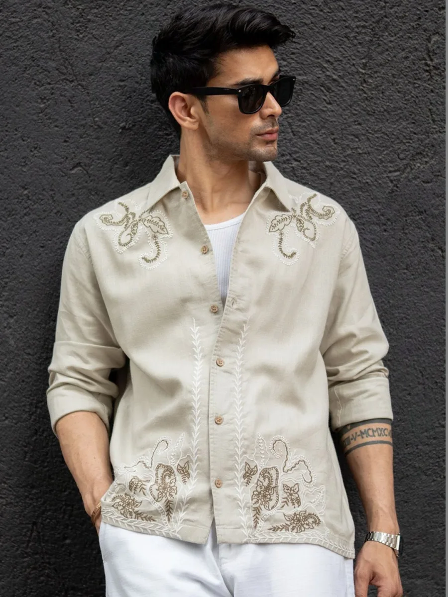 Embroidered Cotton Shirt