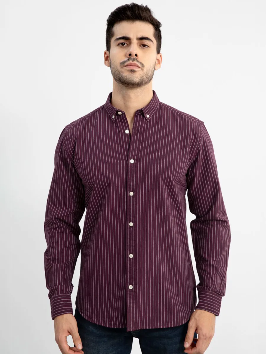 Slim Fit Cotton Casual Shirt