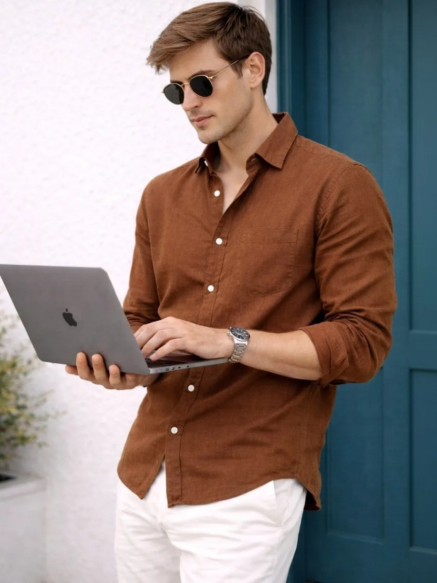 Smart CottonLinen Casual Shirt