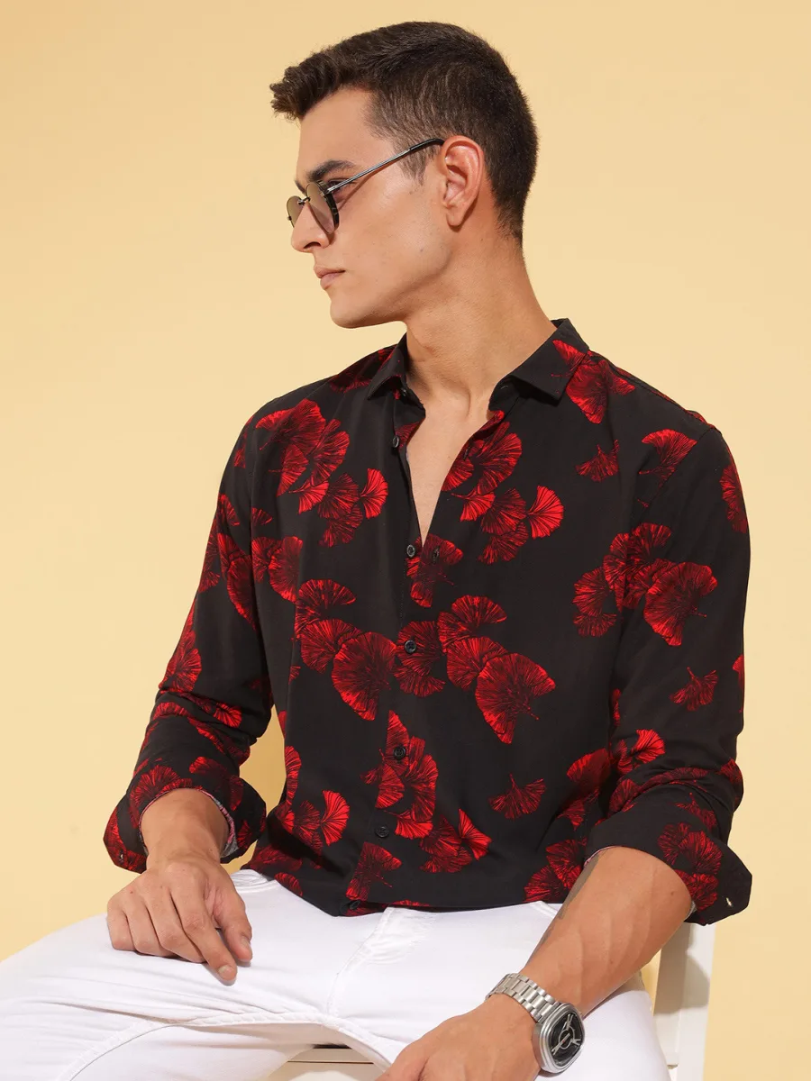 Slim Fit Opaque Casual Shirt