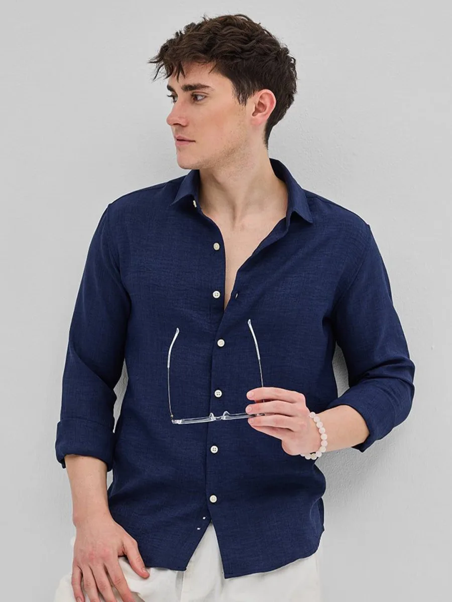 Men Solid Casual Shirt