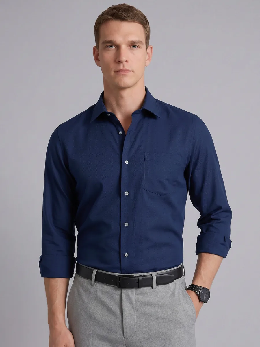 Spread Collar Formal Shirt