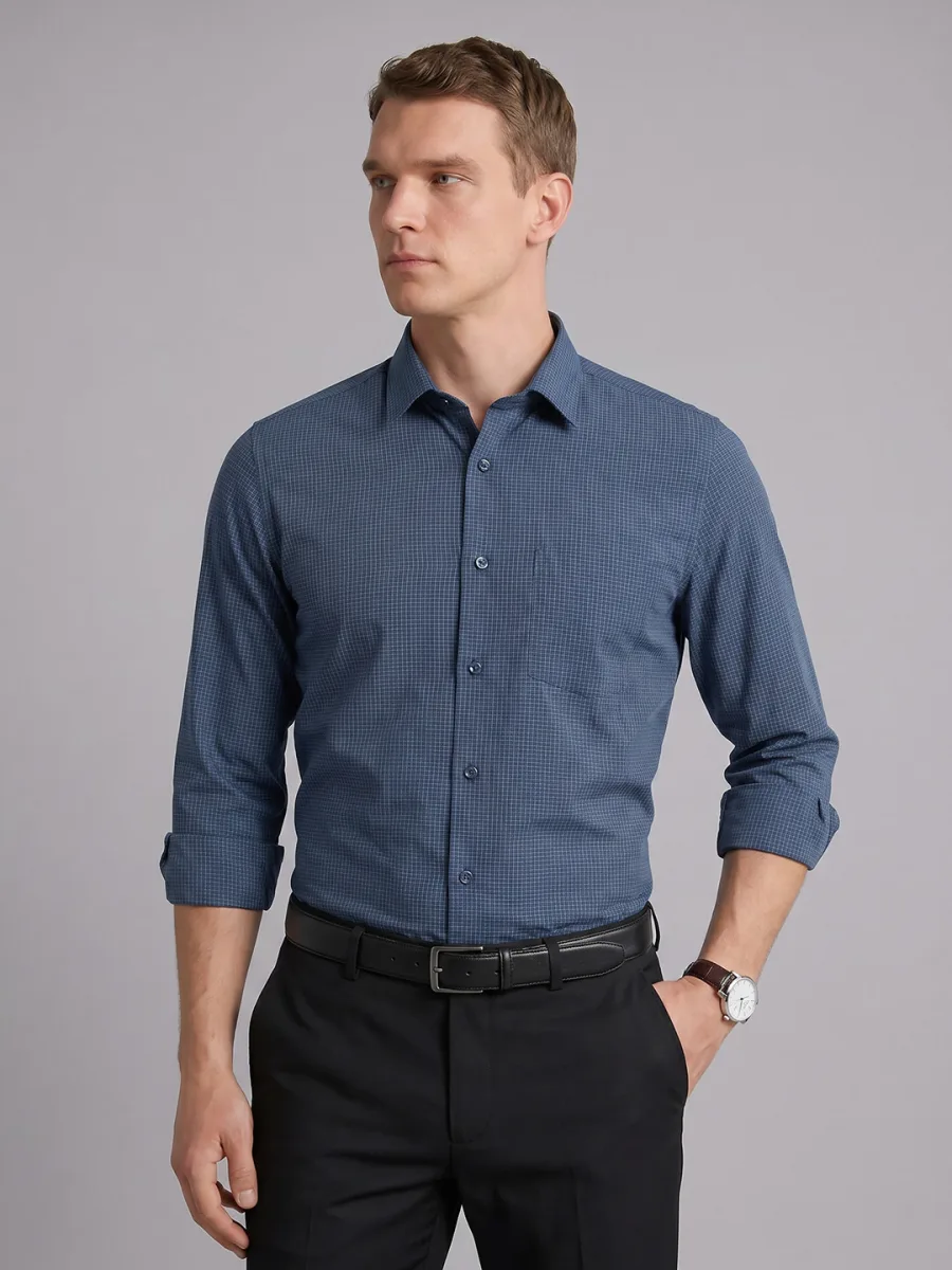 Micro Checked Formal Shirt