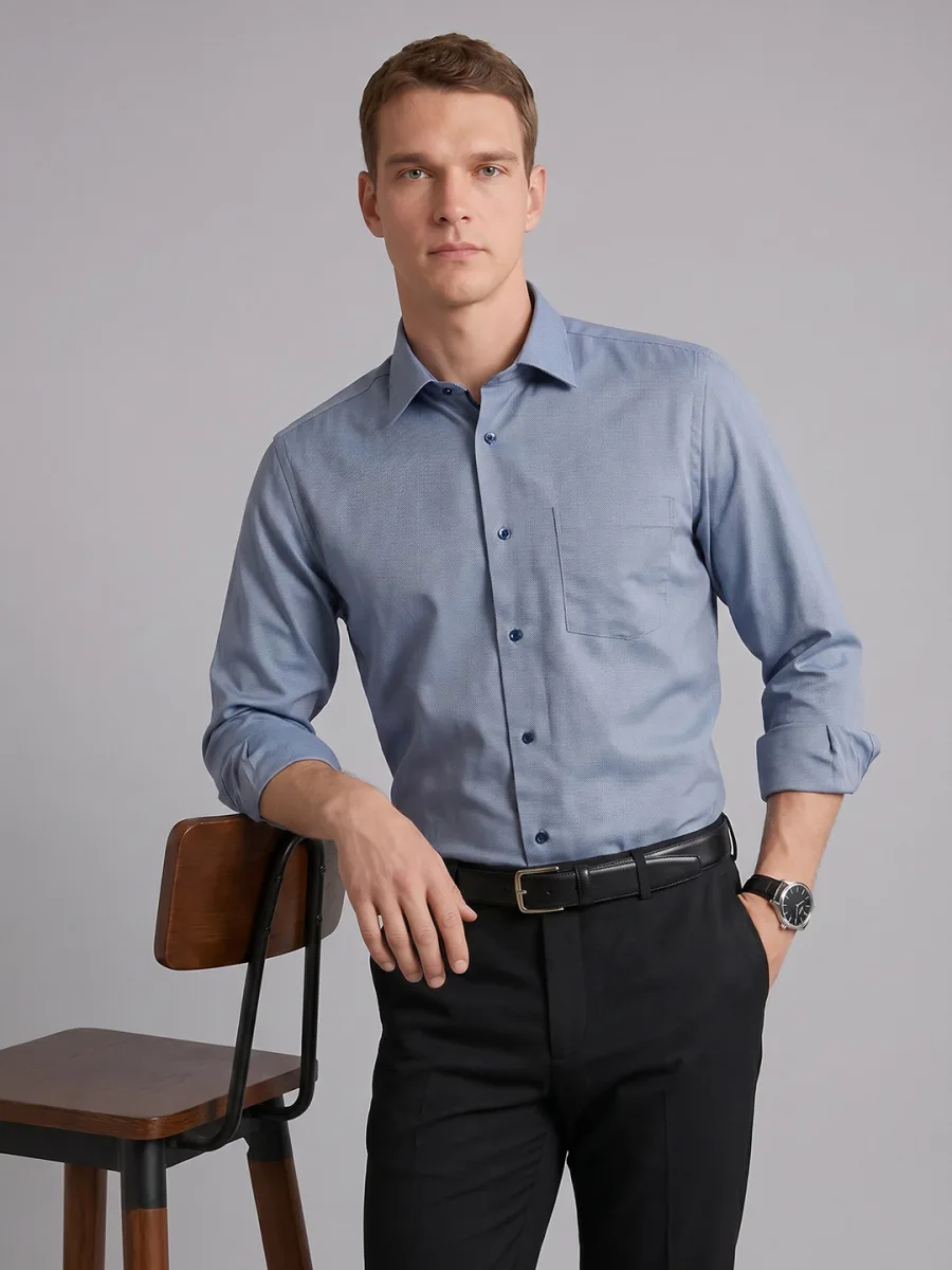 Textured Cotton Formal Shirt