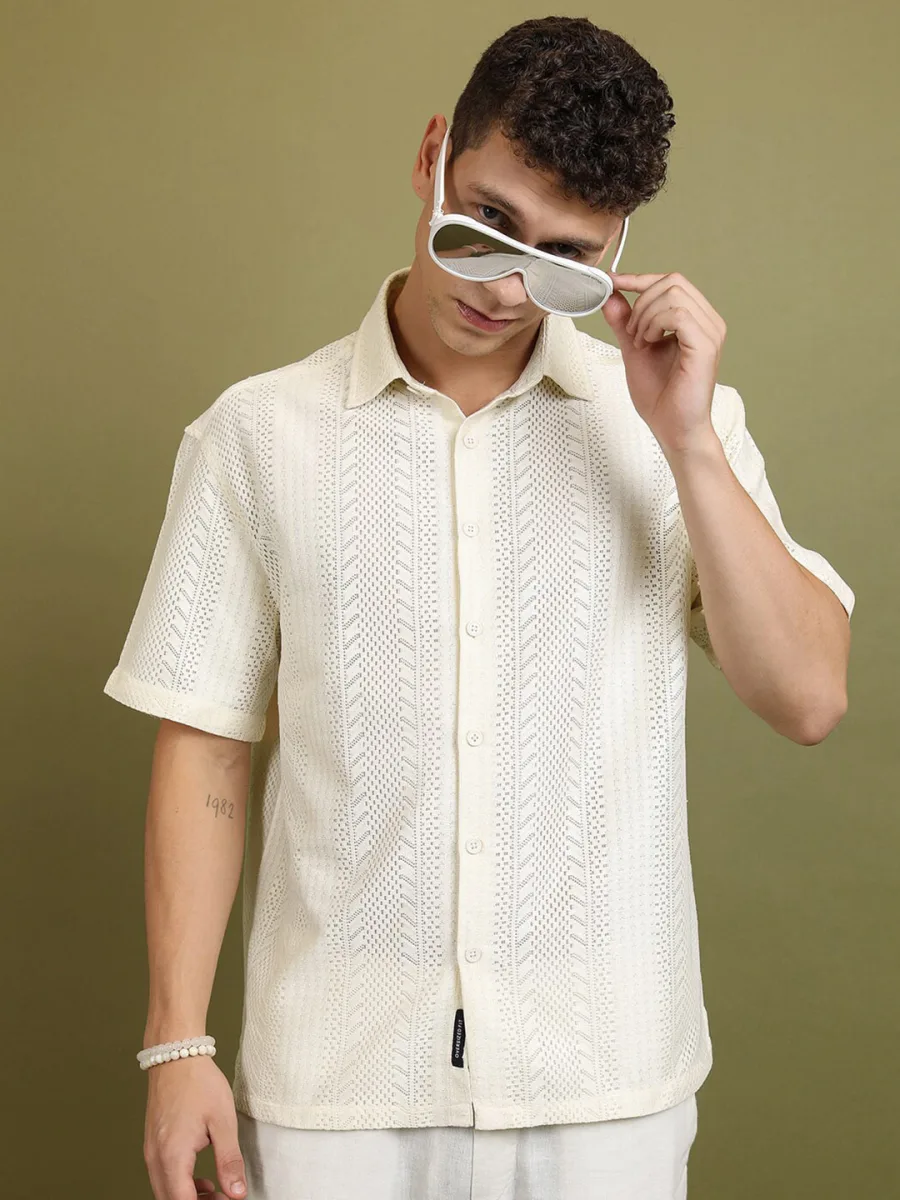 Oversized Crochet Shirt