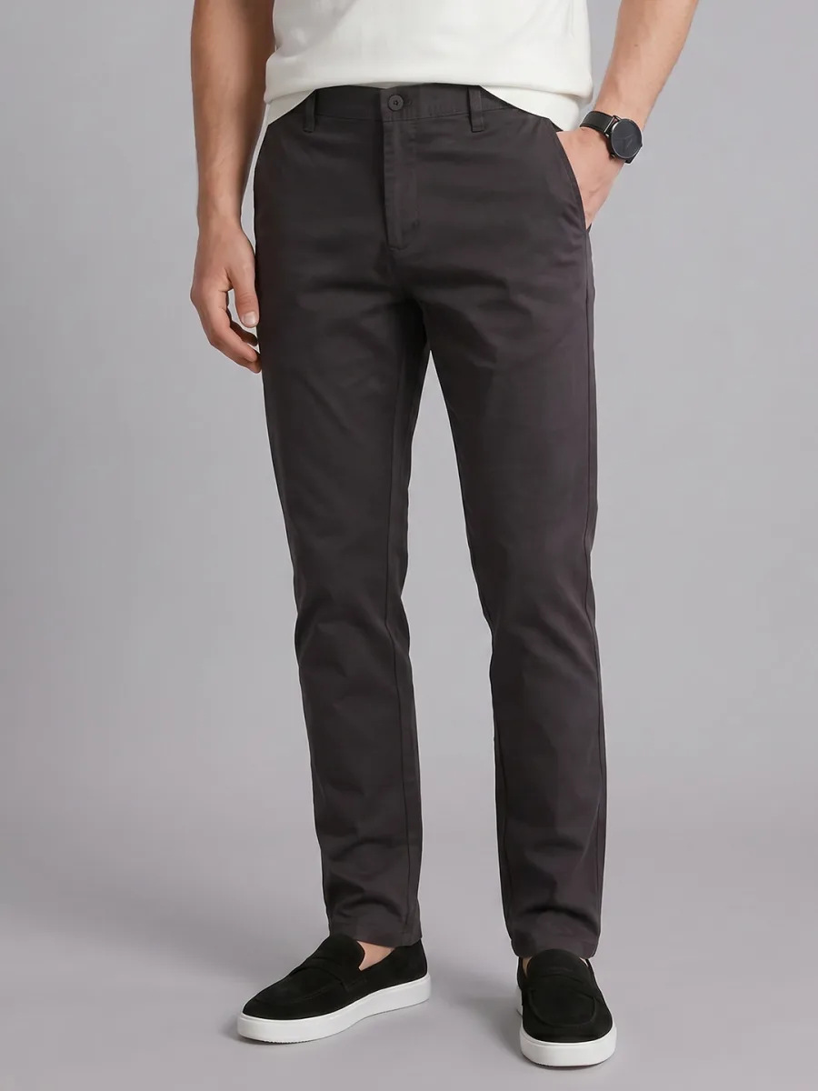Men Slim Fit Chinos Trousers