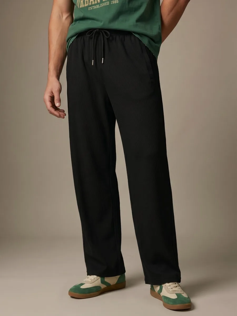 Regular Fit Textured Pants