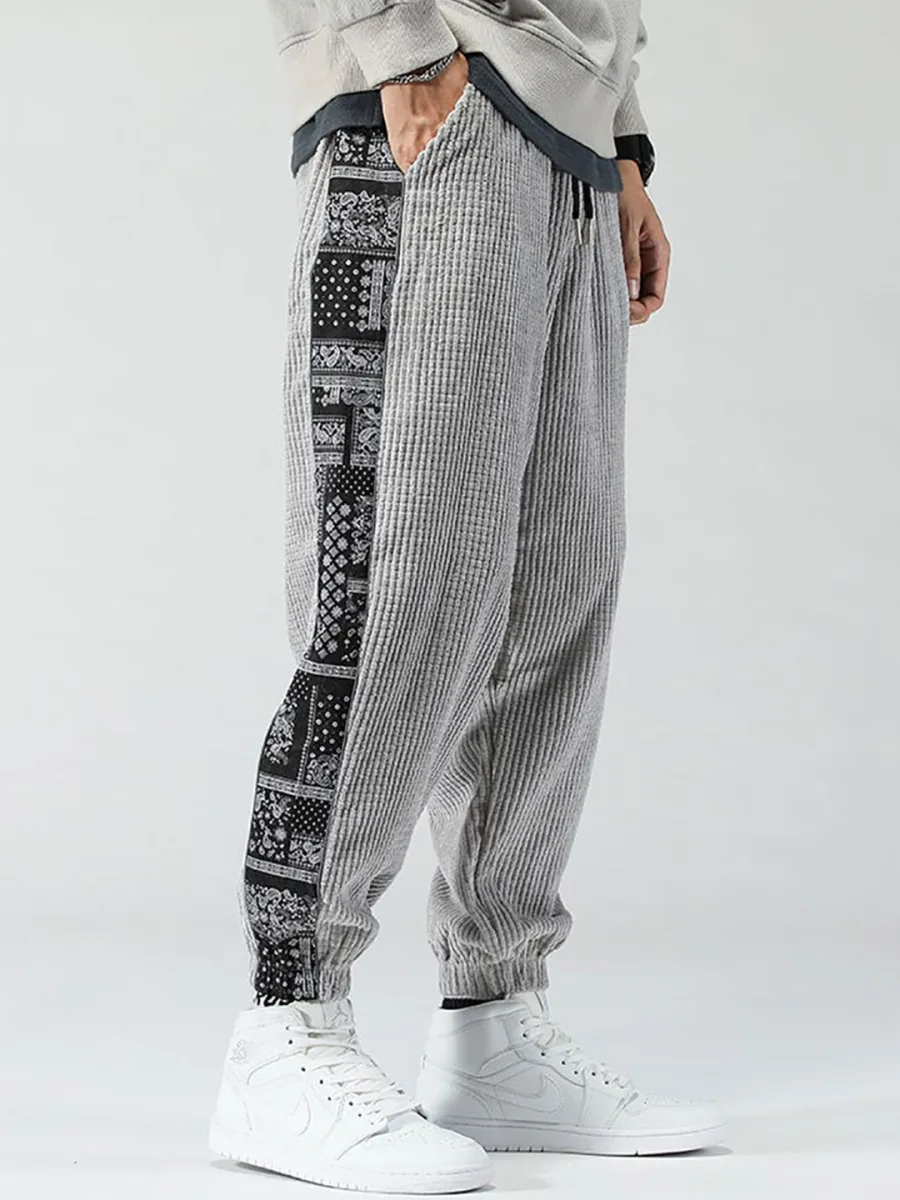 Men Printed Mid-Rise Joggers