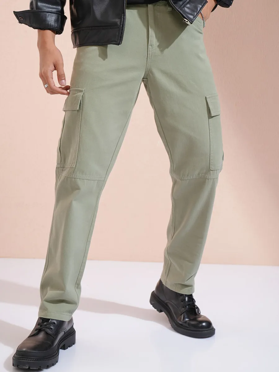 Men Straight Fit Cargo Trouser