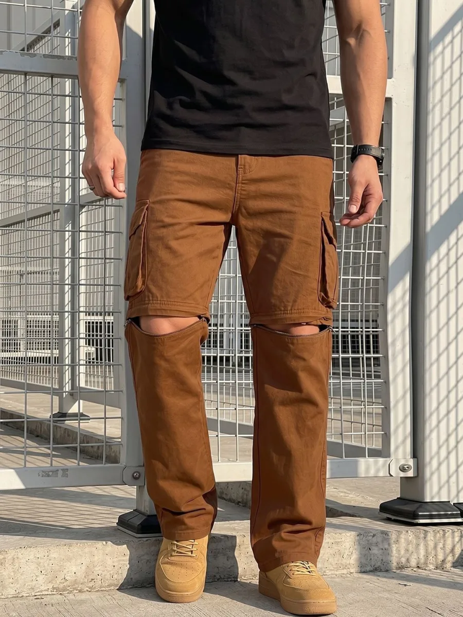 Men Loose Fit Cargos Trousers