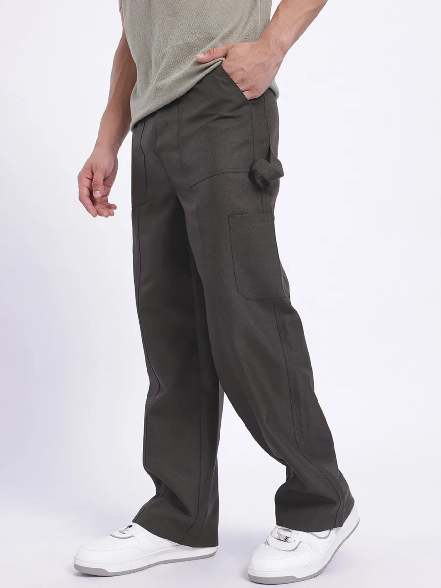 Men Loose Fit Cargos