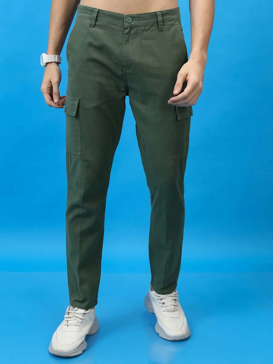 Men Mid-Rise Cotton Cargos