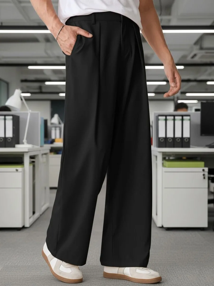 Men Korean Pleated Trousers
