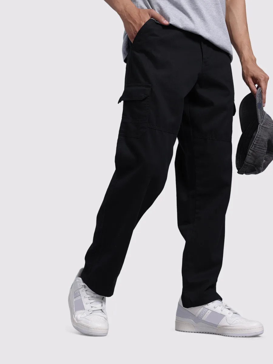 Men Cotton Relaxed Fit Cargos