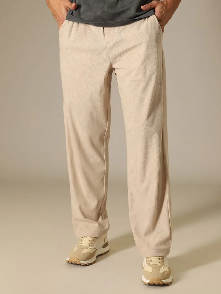Luxe Slim Fit Trousers — Coral