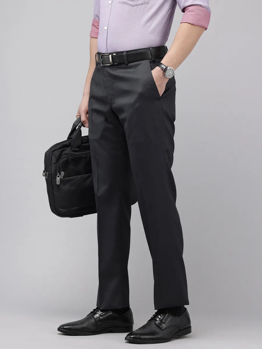 Men Textured Formal Trousers