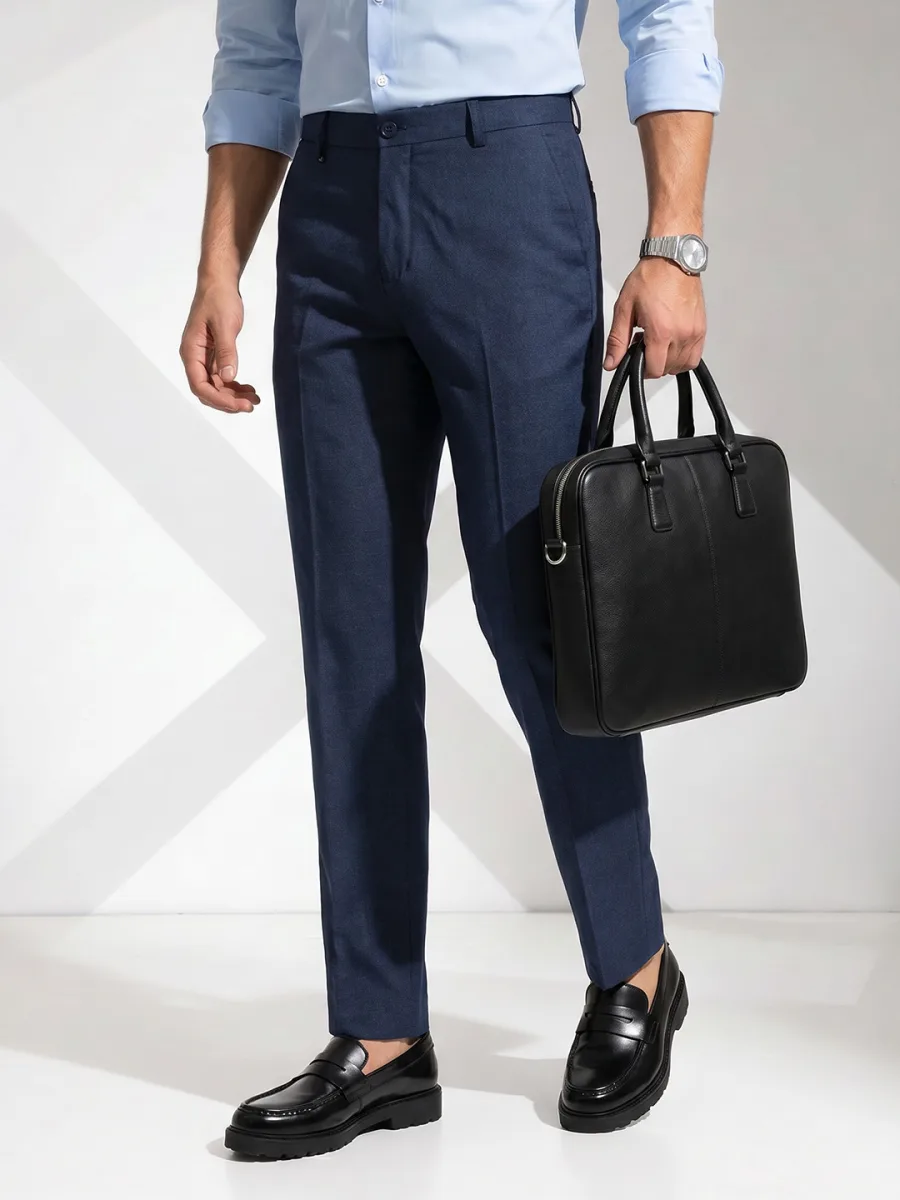 Men Flat-Front Formal Trousers