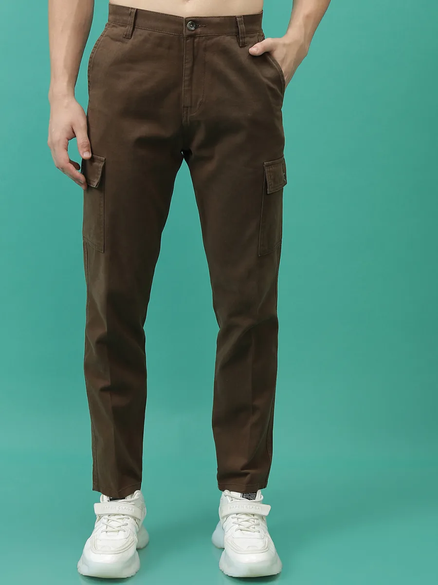 Men Regular Fit Cotton Cargos