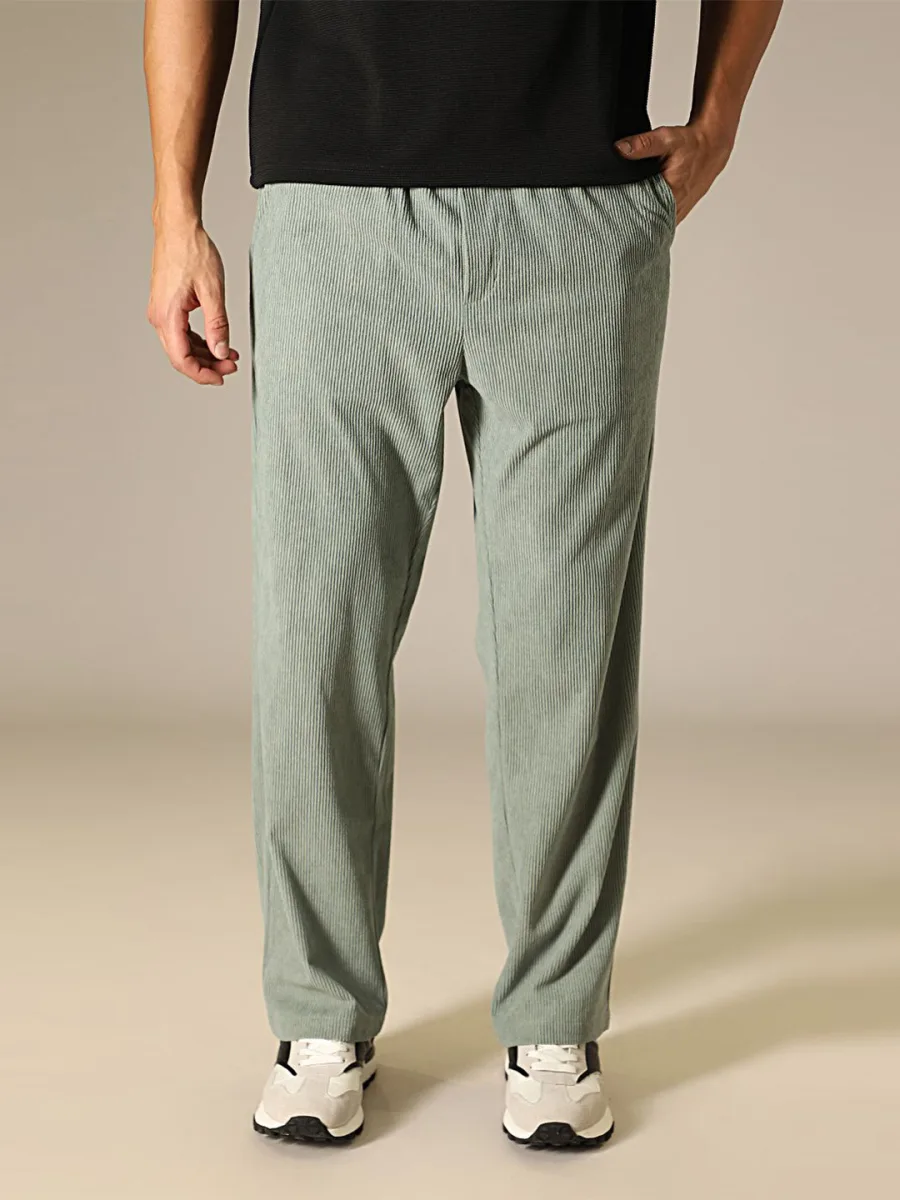 Men Relaxed Corduroy Trousers