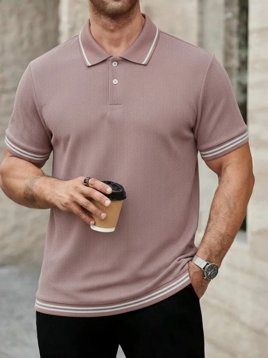 Men Polo Collar T-shirt