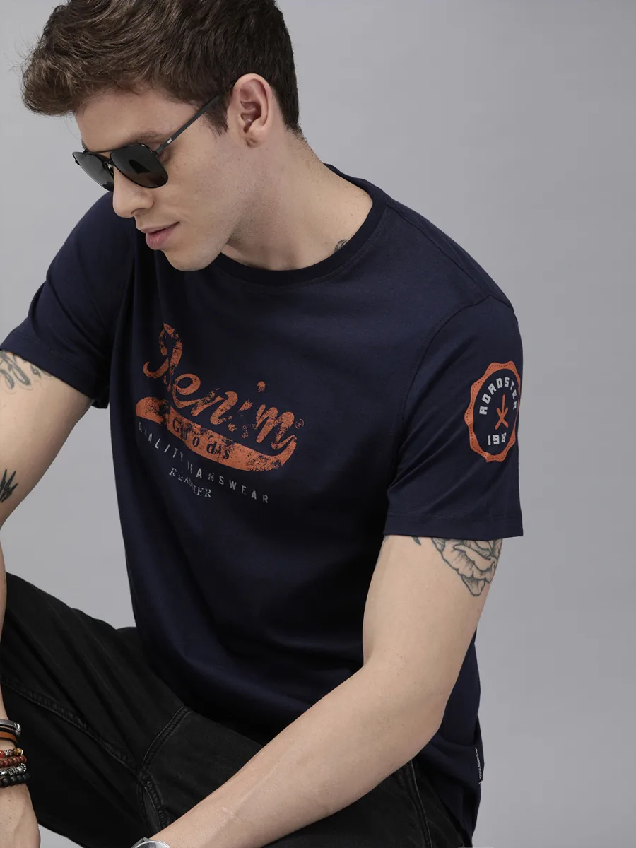 Printed Round Neck  Cotton T-shirt