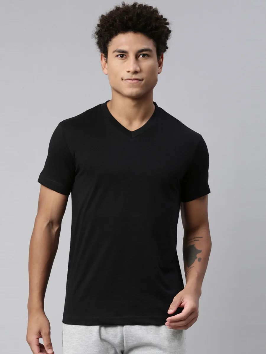Solid V-Neck Lounge T-shirt
