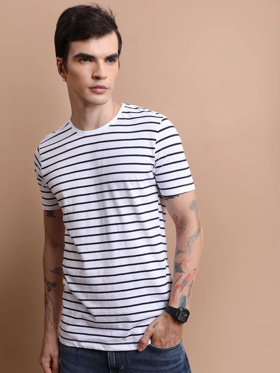 Striped Pure Cotton T-shirt