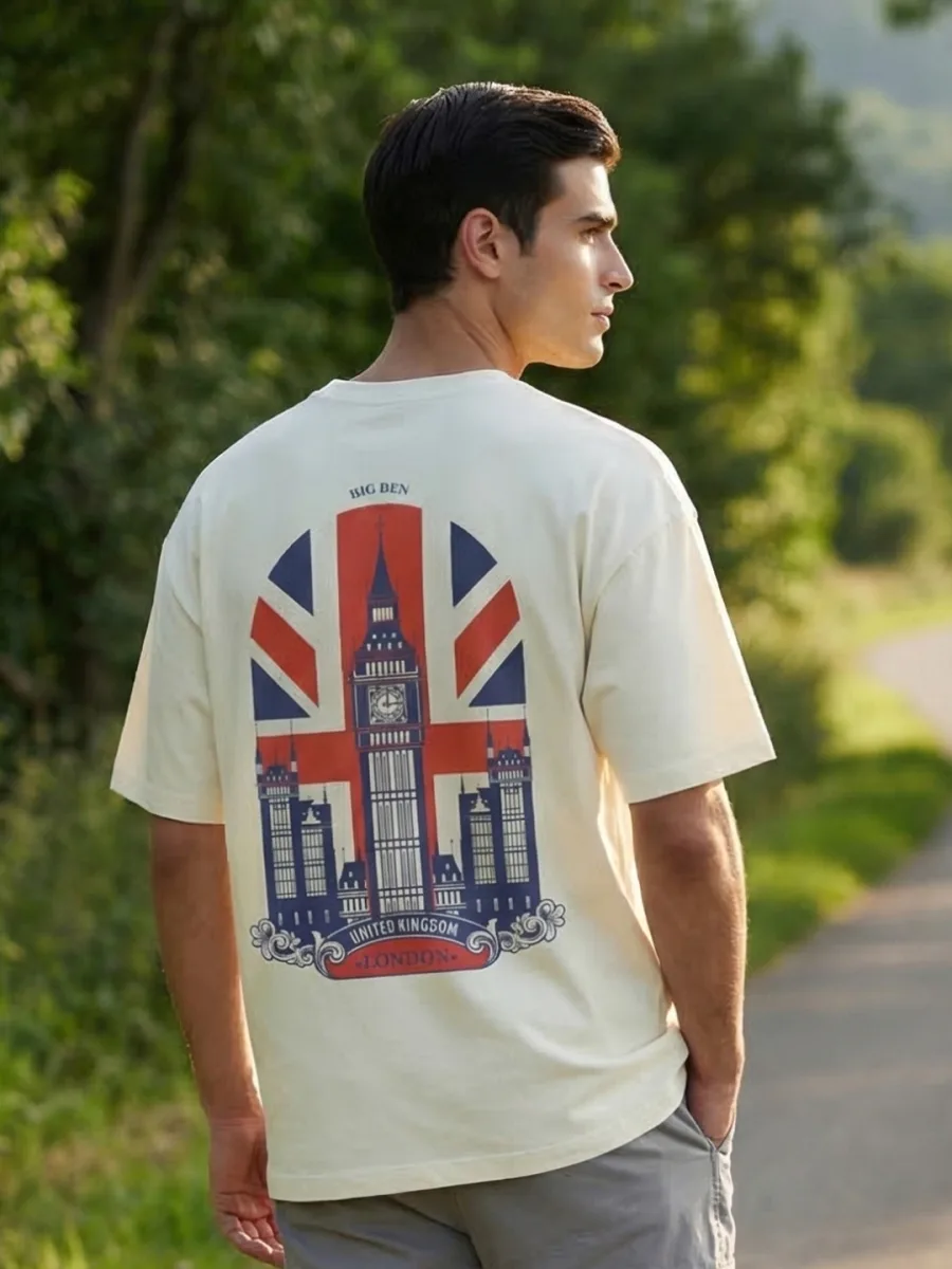 Mens Cotton Printed T-Shirt