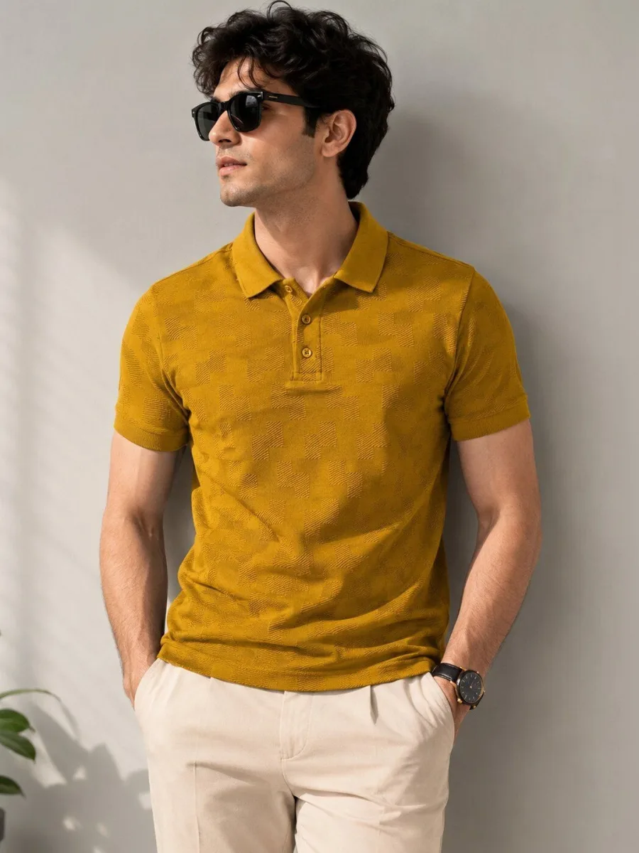 Men Polo Collar T-shirt