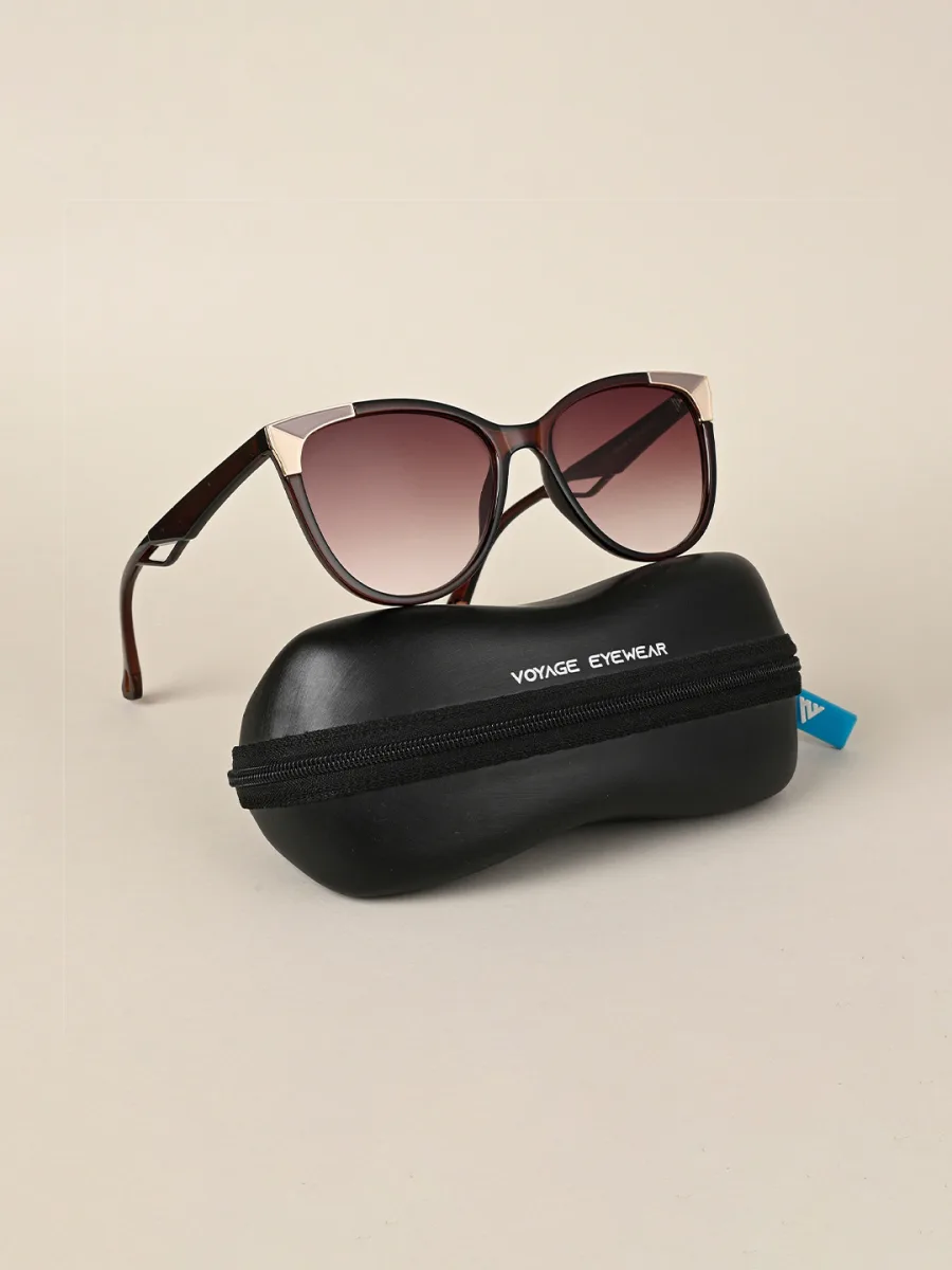 Brown Gradient Cat-Eye Sunglasses