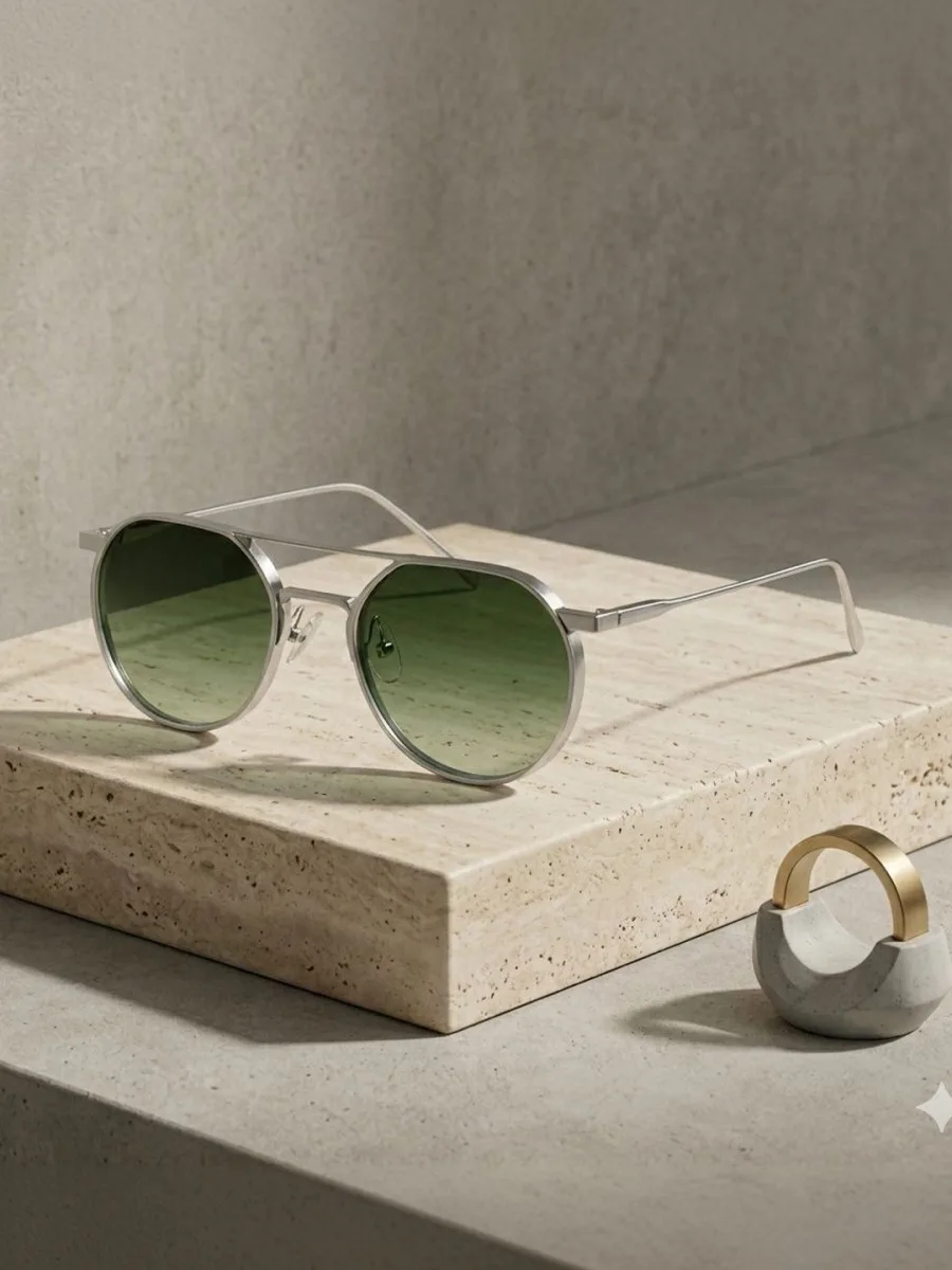 Silver Round Sunglasses