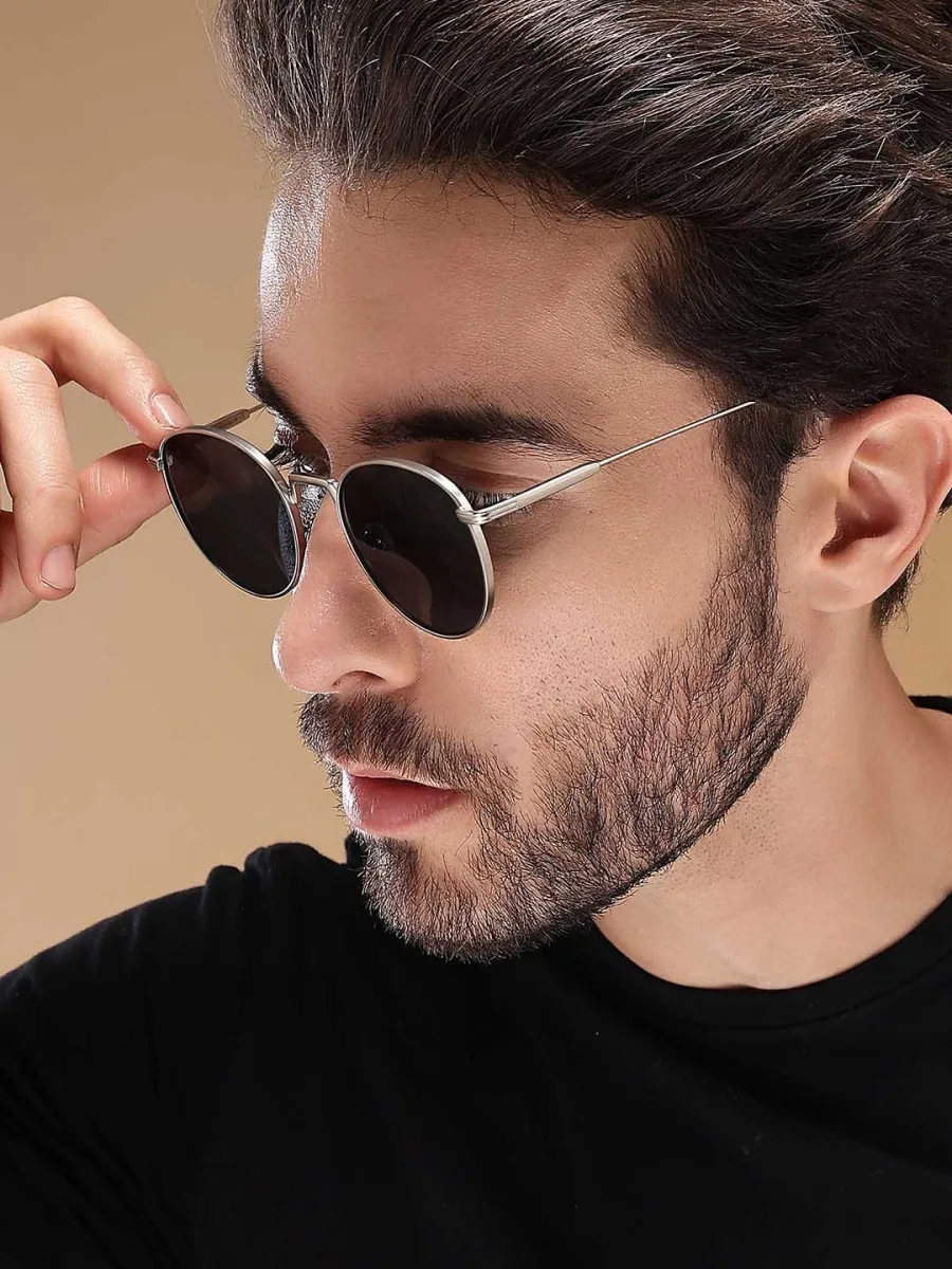 Silver Round Sunglasses
