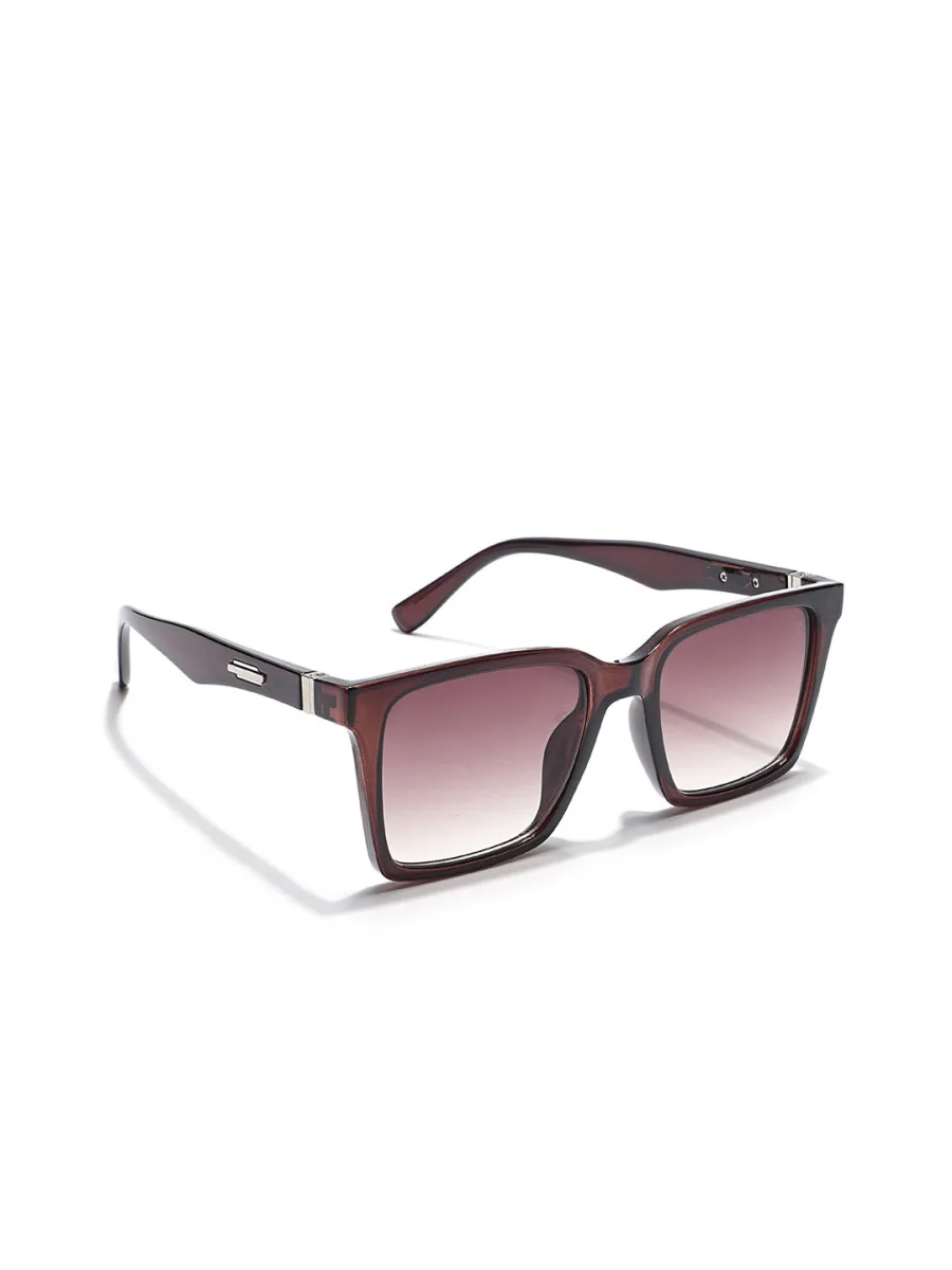 Brown Gradient Square Sunglasses