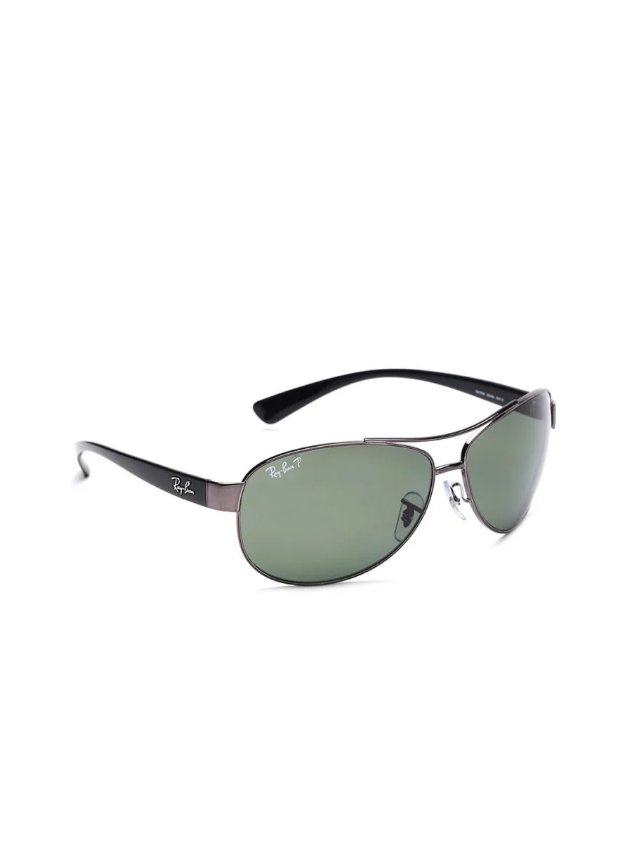 Gunmetal Green Aviator Sunglasses
