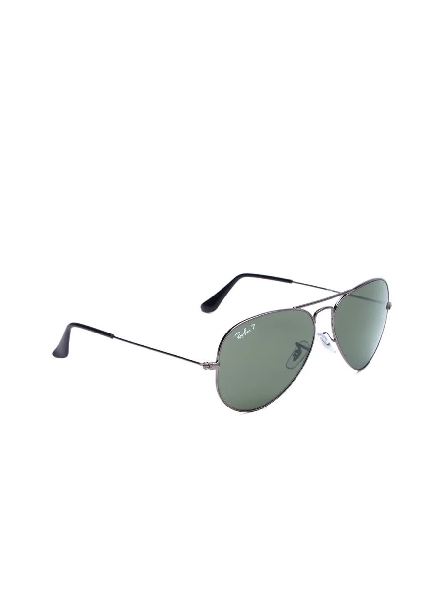 Gunmetal Green Aviator Sunglasses