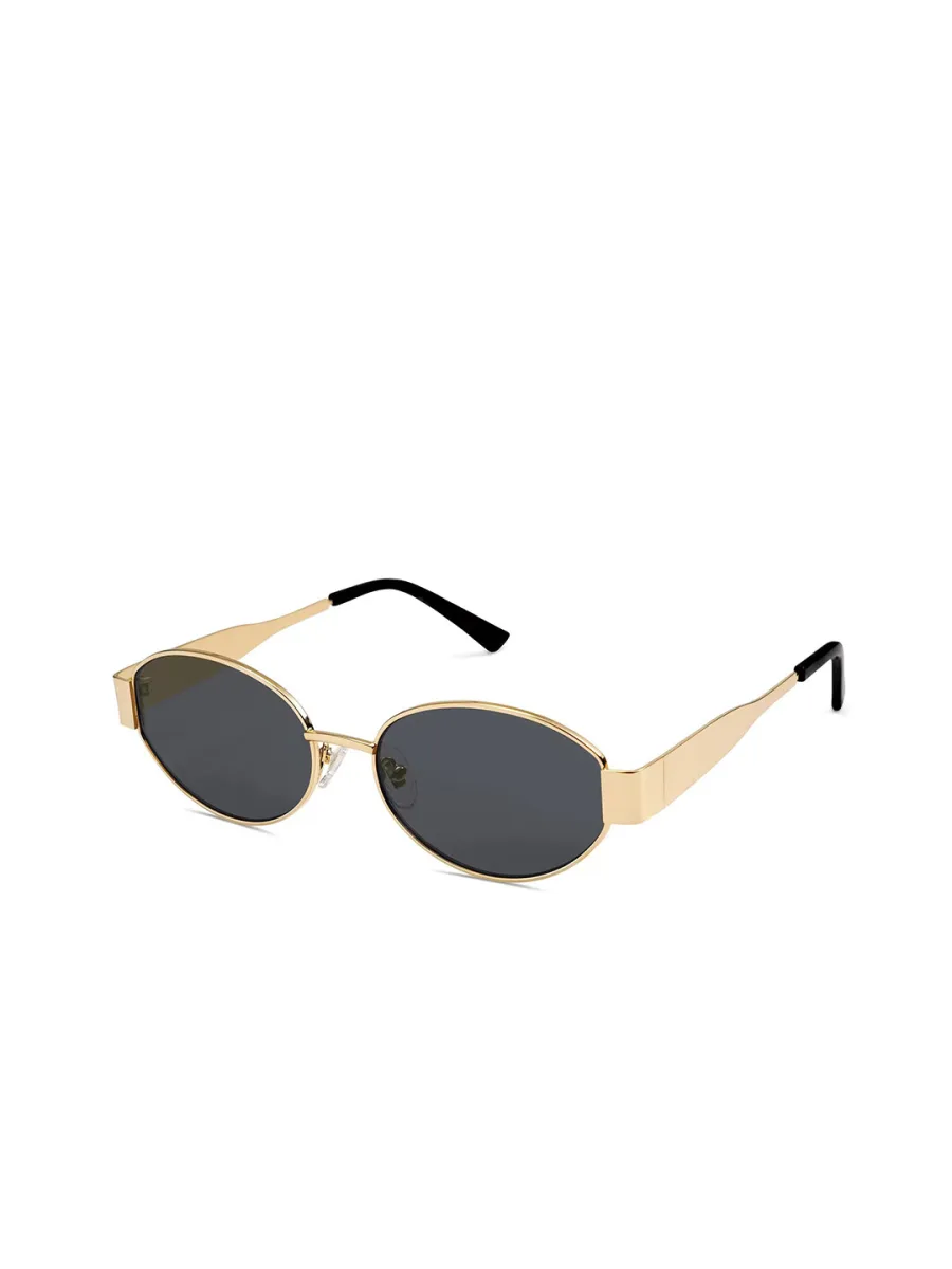 Gold Oval Sunglasses