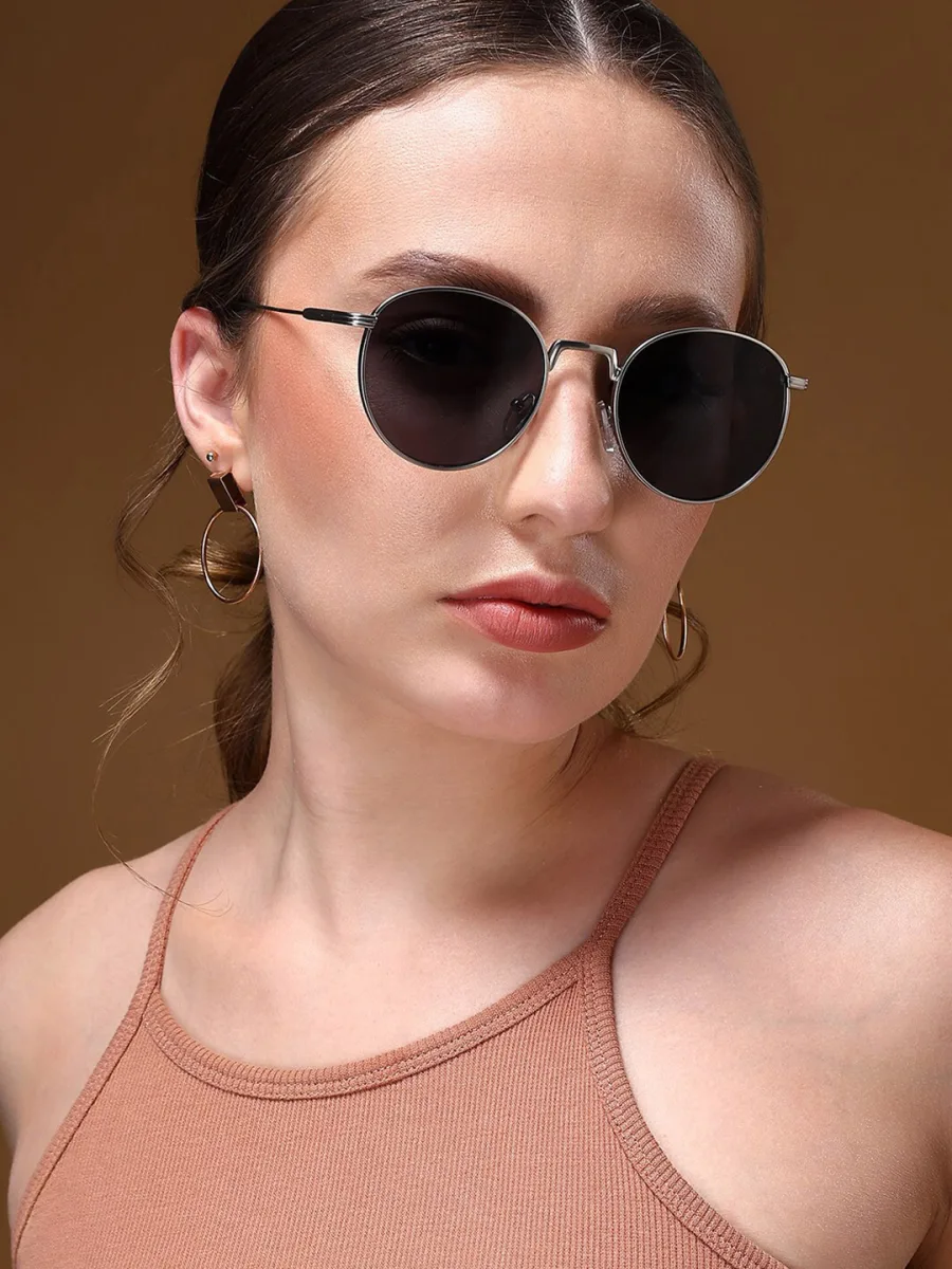 Silver Round Sunglasses