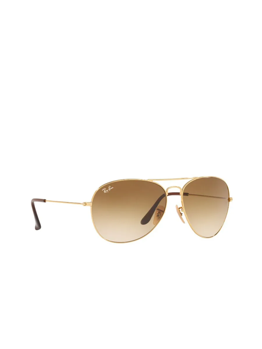 Gold Aviator Brown Sunglasses