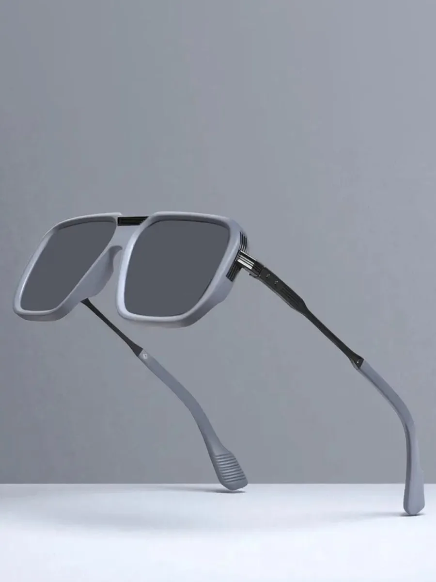 Grey Square Sports Sunglasses