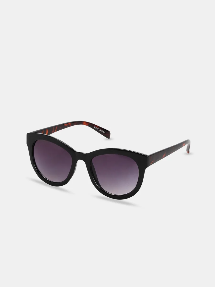 Black Tortoise Round Sunglasses