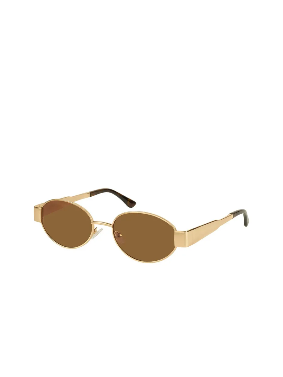 Gold Oval Sunglasses