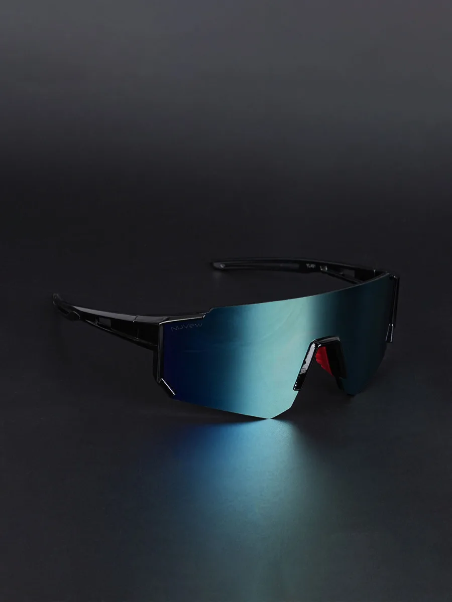Black Mirrored Sports Sunglasses