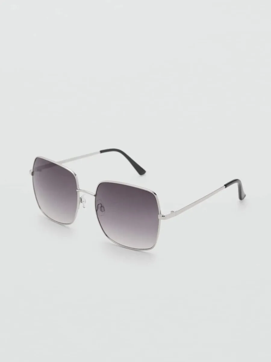 Silver Oversized Square Sunglasses