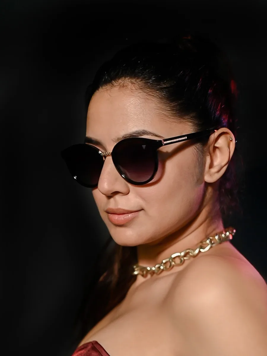 Black Cat-Eye Sunglasses