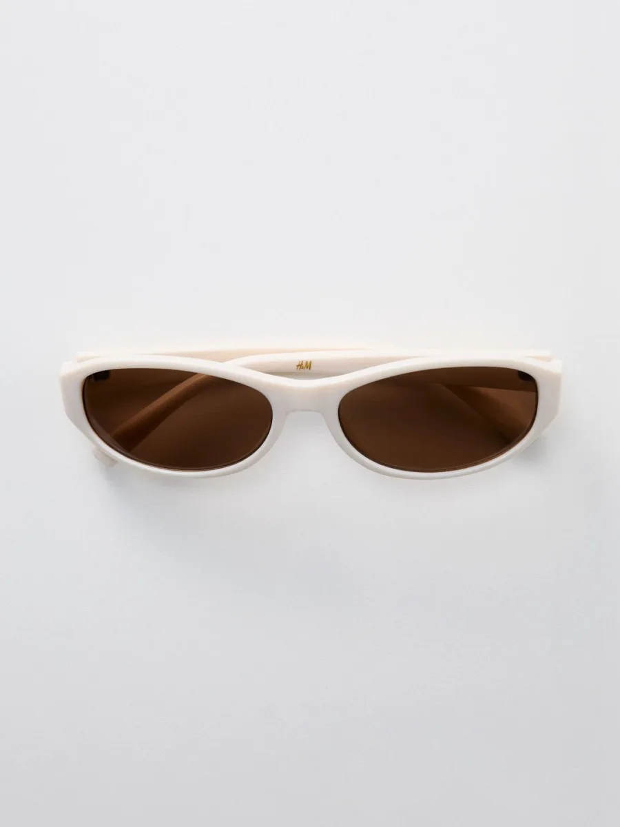 Cream Oval Sunglasses