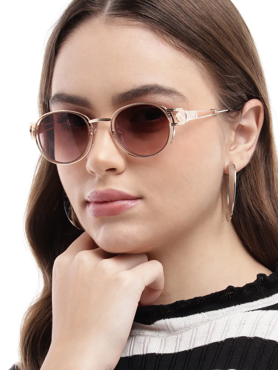 Rose Gold Round Sunglasses